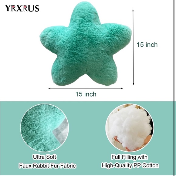 Fluffy star pillow - Picture 2 of 3